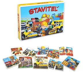 HYDRODATA Karty Staviteľ / Kartová hra 3v1 / Pexeso, Dueto, Čierny Peter / 40 kariet / od 3 rokov