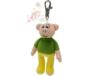 MORAVSKÁ ÚSTREDŇA Štvorlístok Bobík s karabínkou / Plyšová kľúčenka / 12 cm / od 3 rokov