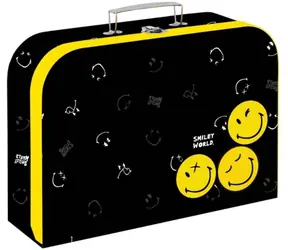 OXYBAG Kufrík Smiley WORLD / Detský kufrík / 34 × 23 × 10 cm / lamino