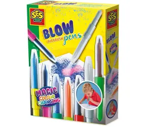 SES Creative Fúkacie fixky meniace sa farby / 7 ks / od 5 rokov