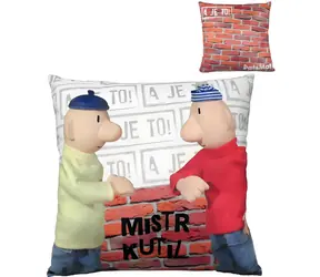 MORAVSKÁ ÚSTREDŇA Vankúš Pat a Mat Majster kutil 30 x 30 cm / Plyšový vankúš / od 0 mesiacov
