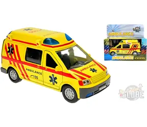 Kids Globe Auto ambulancia 14 cm / Kov / Svetlo a zvuk / od 3 rokov