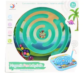 Orion Bludisko s magnetickým perom / Hlavolam / plast, kov / 13 x 13 cm / zelená, modrá