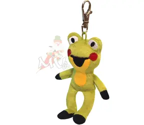 MORAVSKÁ ÚSTREDŇA Žabka s karabínou / Plyšová kľúčenka / 11 cm / na karte / od 12 mesiacov
