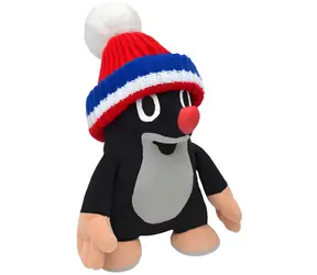 MORAVSKÁ ÚSTREDŇA Plyšák Krtko s červeným čiapkom TRIKOLORA / 24 cm / od 3 rokov