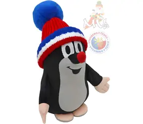 MORAVSKÁ ÚSTREDŇA Plyšák Krtko s pletenou čiapkou / 25 cm / od 3 rokov