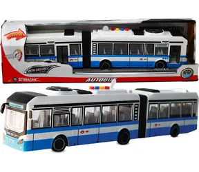 SPARKYS Kĺbový autobus CITY SERVICE CAR modrý / 1:16 / Zotrvačník / Zvukové efekty