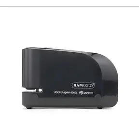 Rapesco 626EL čierna / Elektrický zošívač / kapacita 15 listov / drôtiky 26/6 / USB alebo 4X AA