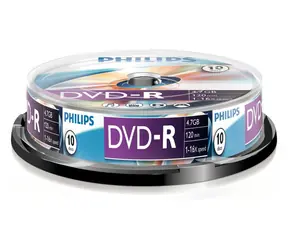 Philips DVD- R 4,7 GB / Médium DVD / 16x / 10 ks / Spindl