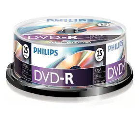 Philips DVD- R 4,7 GB / Optický disk / 16x / Spindl 25 ks