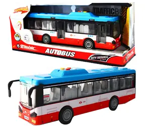 SPARKYS Autobus na zotrvačník červený / Svetlo a zvuk / Plast / 33 cm