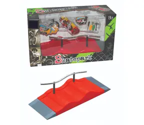 SPARKYS Fingerboard skatepark s rampou a zábradlím / Sada / od 6 rokov