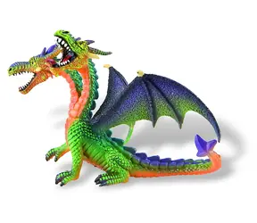 BULLYLAND 75596 Figúrka Drak dvojhlavý farebný / Plast / 9 cm