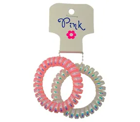 PINK Gumičky do vlasov ružová, perleťová / 2 ks / od 3 rokov