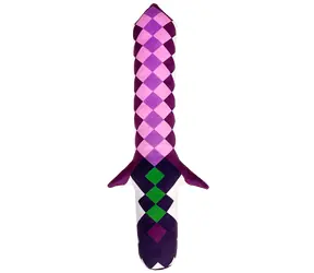 SPARKYS Plyšový meč Fluffy Fighterz Pixel ružová / Svietiace a zvukové efekty / 64 cm / 3x AAA batéria
