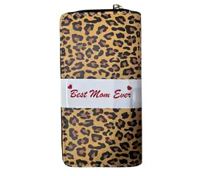 PINK Dámska peňaženka leopardí vzor malý / Peňaženka / Zip / Zlaté kovanie