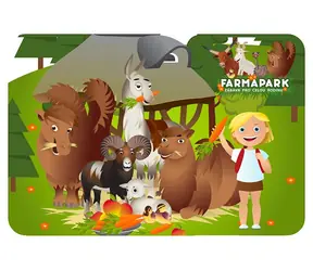 Prime 3D Prestieranie Farmapark Zvieratká / 49,5 × 29,5 cm