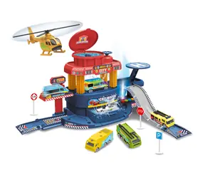 SPARKYS Set garáž Service Car / 32 dielov / auto meniace farbu / lietadlo
