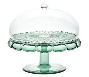Guzzini VANITY Matcha Green / Stojan na tortu s poklopom / malý