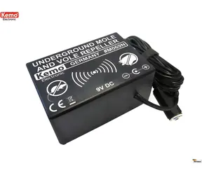 KEMO M069N / Ultrazvukový odpudzovač krtkov a hrabošov / 9V DC / dosah 1000 m2
