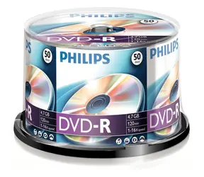 Philips DVD- R 4,7 GB 16x / DVD R médium / 50 ks / Spindl
