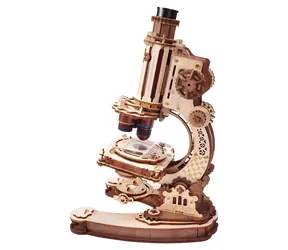 Robotime 3D mechanická skladačka Mikroskop / 260 dielikov / drevo / od 14 rokov