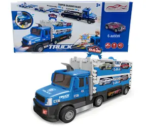 SPARKYS Policajný truck 2v1 / Svetlo, zvuk / 6 autíčok 1:64 / od 3 rokov