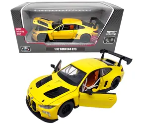 SPARKYS Model auta BMW M4 GT3 žlté / 1:32 / Kov / Svetelné a zvukové efekty
