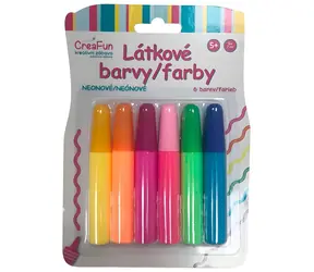 SPARKYS CreaFun Farby na textil neón 6x42 ml / Výtvarná sada / od 3 rokov