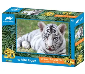 Prime 3D Puzzle Biely tiger / 63 dielikov / od 5 rokov