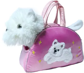 SPARKYS Plyšový psík v saténovej kabelke / 27 cm