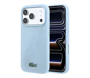 Lacoste Iconic Petit Pique Metal Logo modrá / Kryt pre iPhone 18 Pre Max / MagSafe / PVC