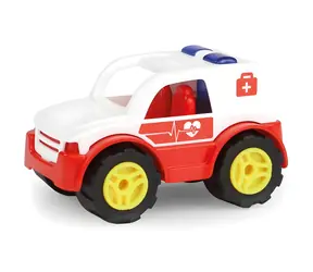 Lena Workies Záchranárske auto, ozdobný kartón biela / od 1,5 rokov