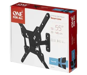 One For All WM2441 SMART Turn 90 čierna / Nástenný držiak TV / otočný ±120°, naklápací +15° / do 65" / nosnosť 100 kg