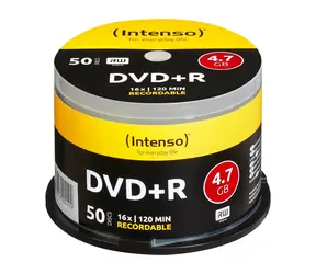 INTENSO DVD+ R 4,7 GB / Optické médium / 16x / 50 ks / Cake box