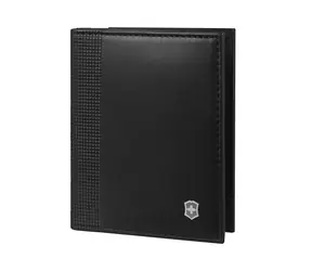 VICTORINOX Altius Alox Bi-Fold Card Case čierna / Peňaženka / koža / RFID ochrana / 6 priehradok na karty