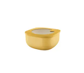 Guzzini Eco Store & More žltá / Plytká dóza na potraviny / 975 ml / 16x16x7, 8 cm
