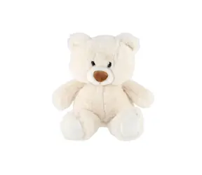 TEDDIES Plyšový medveď sediaci biely / Plyš / 35 cm / od 0 mesiacov