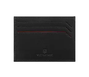 VICTORINOX Altius Alox Slim Card Case čierna / Peňaženka / Koža / RFID ochrana / 10x8x1 cm