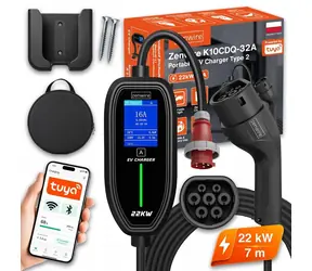 Zenwire K10CDQ-32A / Mobilná nabíjačka EV / 22 kW / 32A / Typ 2 / 7 m kábel