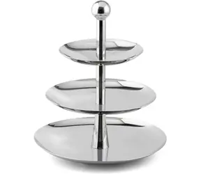 Weis Servírovací stojan 3 poschodia nerez / Servírovací stojan / nerezová oceľ / priemer 27 cm