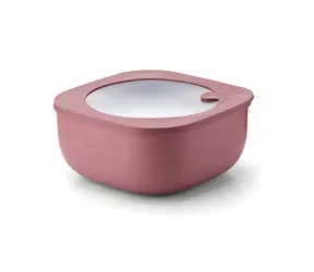 GUZZINI Dóza na potraviny ECO STORE&MORE červená / Nízka štvorcová / 1900 ml