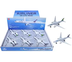 SPARKYS Model lietadla Airliner / Na spätné natiahnutie / Mierka 1:660 / Kov / od 3 rokov