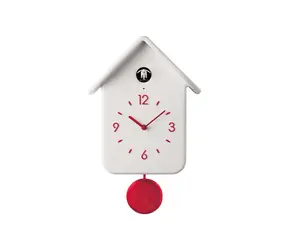 Guzzini HOME QQ biela / Kukučkové hodiny / s kyvadlom / ABS plast