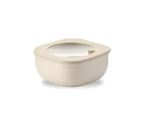 Guzzini ECO STORE&MORE dóza na potraviny biela / Dóza na potraviny / 975 ml / nízka štvorcová / stohovateľná