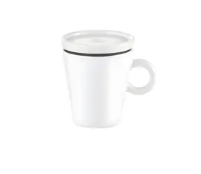 Guzzini Coffee&Go biela / Šálka na espresso / Dvojplášťový / Plast / 50 ml