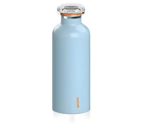 Guzzini Energy 500 ml svetlo modrá / Termofľaša / nerezová oceľ / 12 h teplé, 24 h chladné nápoje