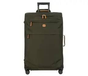 Bric's X-Travel Soft Trolley 77 cm olivová / Cestovný kufor / textilný / 4 kolieska / kožené detaily