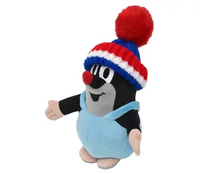 MORAVSKÁ ÚSTREDŇA Krtko v nohavičkách / Plyšák / 20 cm / modrý čiapka trikolora