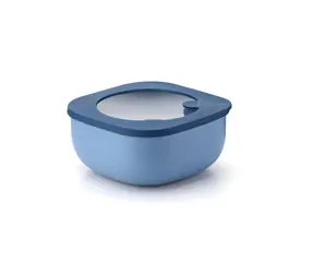 Guzzini ECO STORE&MORE dóza na potraviny modrá / Dóza na potraviny / 975 ml / nízka štvorcová / stohovateľná